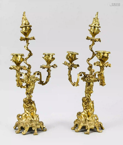 Pair of candlesticks, 20th century,