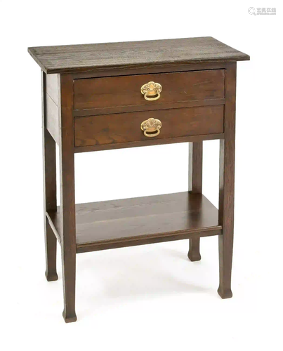 Side table with two drawers, solid