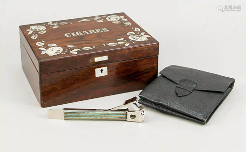 Cigar box, late 19th century, rosew