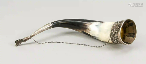 Ornamental horn, 19th/20th c., cow