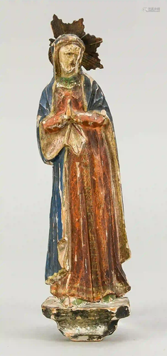 Figure of a saint (Mary), 19th c.,