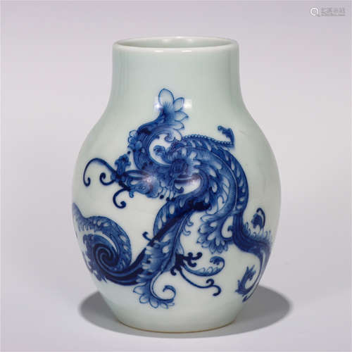 CHINESE BLUE&WHITE FLOWER PATTERN SMALL ZUN