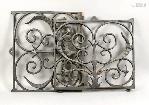 Pair of decorative grilles, late 19