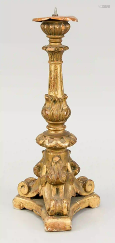 Candlestick, 18th century, lime woo