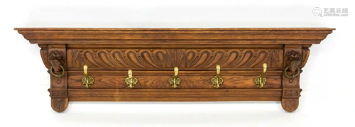 Wall coat rack around 1880 solid oa