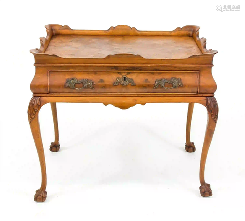 Dutch tea table around 1900, walnut