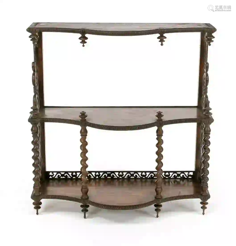 Wall shelf around 1870, solid rosew