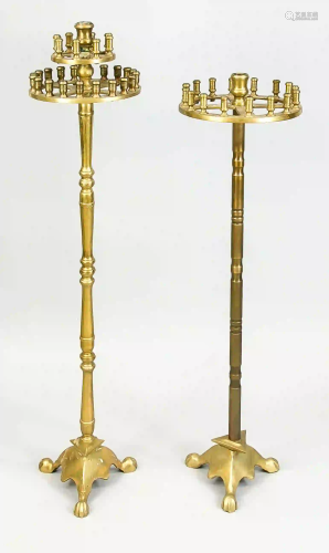 2 stand candlesticks, mid-20th cent