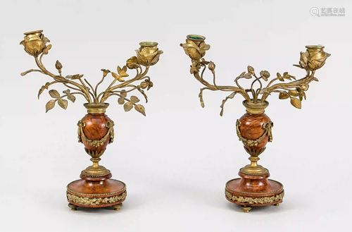 Pair of candlesticks, late 19th c.