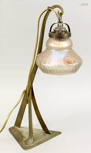 Art Nouveau lamp, c. 1900, three-pa