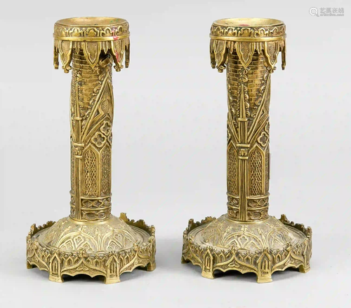 Pair of candlesticks, England, late