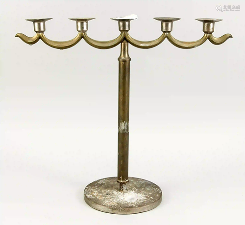 Candlestick, around 1900, cast meta