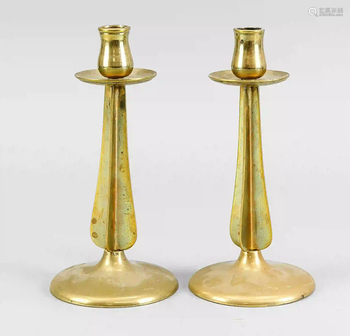 Pair of Art Deco candlesticks, 1st