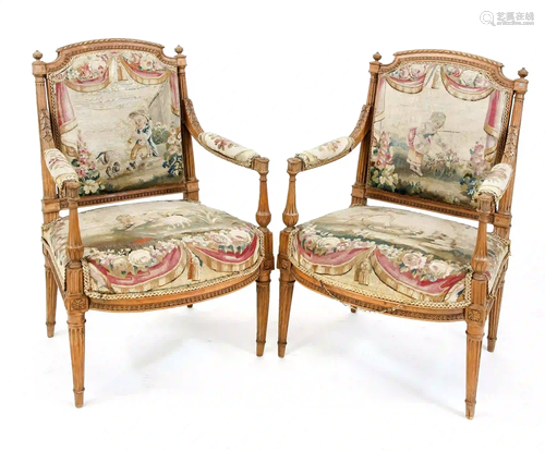 Pair of salon chairs, France 19th c