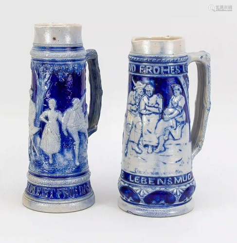 Two Westerwald stoneware jugs, c. 1