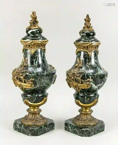 Pair of large urn-shaped side plate