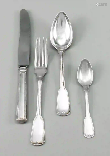 65 pieces of table cutlery, probabl