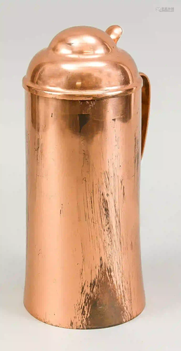 Art Nouveau jug, c. 1900, copper, w