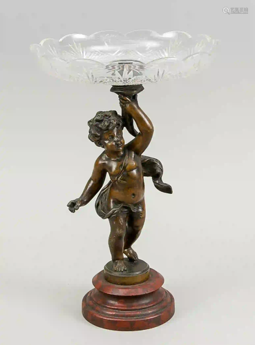 Top bowl with putto shaft, late 19t