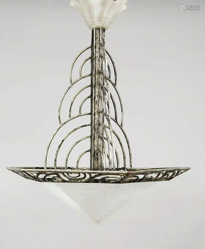 Art deco ceiling lamp, c. 1930, hex