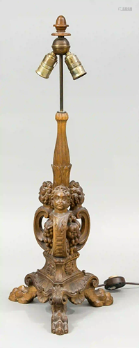 Lamp base, late 19th century, limew