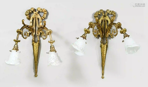 Pair of sconces, late 19th century,