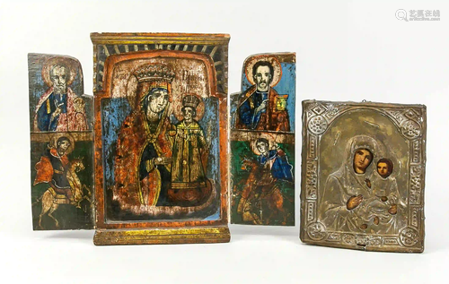 2 Icons, Russia, 19th c., 1 x Mothe