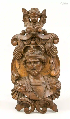 Baroque carving, King Davis, oak. F