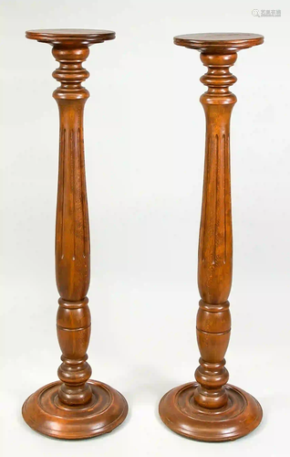 Pair of floral columns, 20th c., da