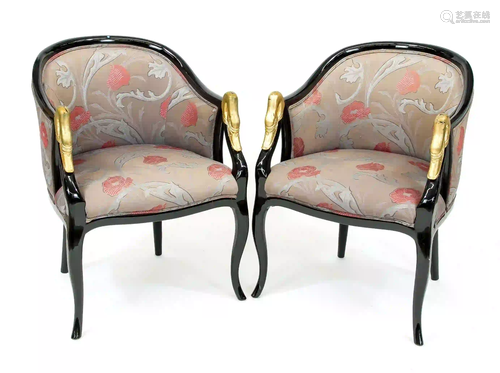 Pair of elegant Empire style armcha