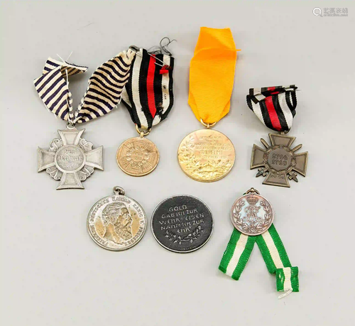 Mixed lot of 7 medals, 19th/20th c.