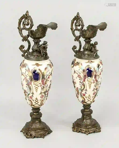 Pair of Historicism vases, late 19t