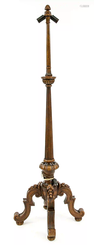 Floor lamp, mid-20th c., walnut. 4-