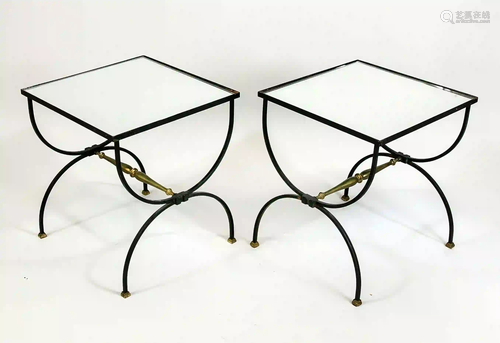 Pair of side tables, mid-20th c., i