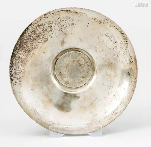 Round bowl, 20th century, silver te