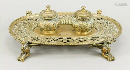 Writing set, late 19th century, bra