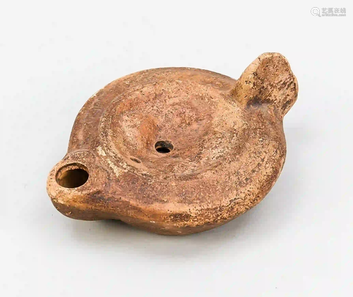 Oil lamp, Roman, ca. 300 A.D. In th