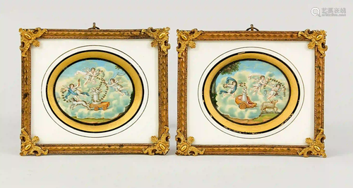 Pair of miniatures, end of the 19th