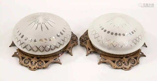 Pair of plafoniers, 20th c., openwo