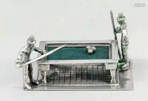 Miniature billiard table with two p