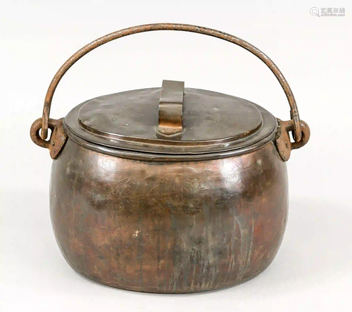 Copper kettle, late 19th century, o