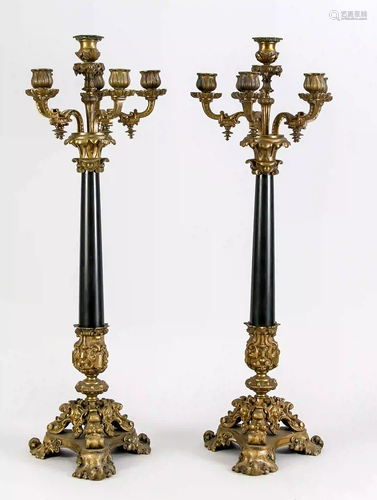 Pair of large girandoles of 19th c.