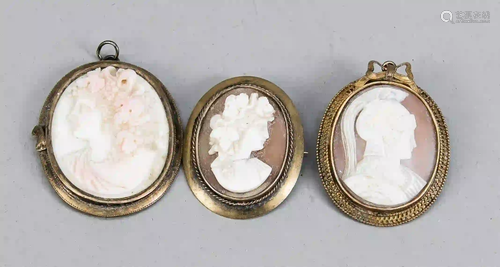 Three pieces of historicism jewelry