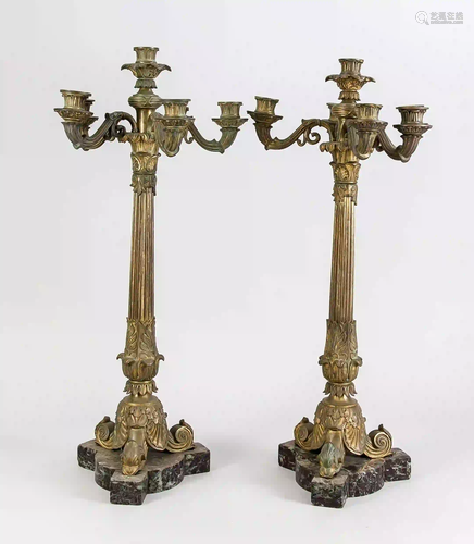 Pair of large 19th c. girandoles, 6