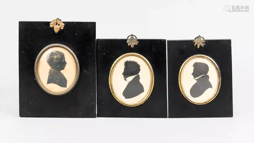 Set of three silhouettes, 1st half