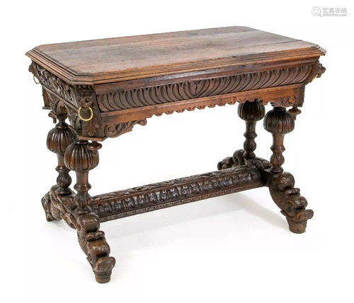 Table with dolphin legs around 1880