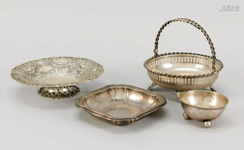 Four bowls, around 1900, different