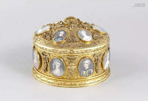 French state lidded box, 19th c. Br