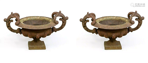 Pair of large ornamental vases, lat