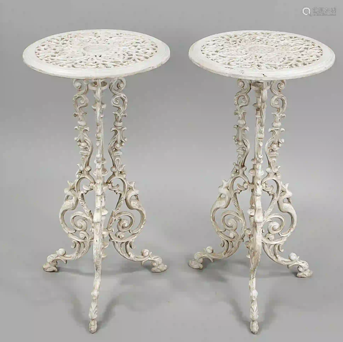 Pair of side tables, 19th/20th c.,